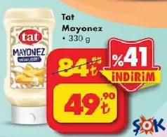TAT MAYONEZ 330 G fiyat ve kampanya bilgisi